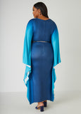 Ombre Belted Kaftan Dress