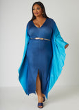 Ombre Belted Kaftan Dress