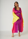 Belted Ombre Kaftan Dress