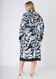 Abstract Print Knitted Shirtdress