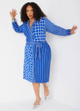 Printed Belted Shirtdress