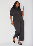 Knotted Straight Leg Jumpsuit