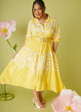 Plus Size Spring Dress Plus Size Floral Print Summer Dress 