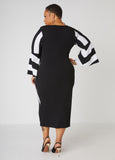 Striped Midaxi Sheath Dress