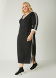 Stripe French Terry Maxi Dress