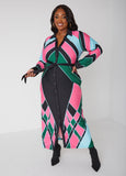 Plus Size Colorblock Maxi Dress Plus Size Shirt Dress Plus Size Dress