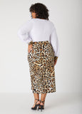 Leopard Paneled Midaxi Dress