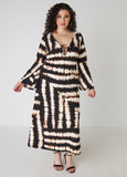 Plus Size crepe maxi dress plus size printed dress sexy maxi dress