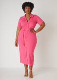 Plus Size Knit Dress Plus Size Shirtdress Plus Size Midaxi Dress