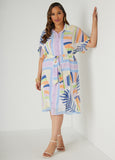 Belted Printed Shirtdress