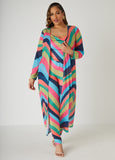 Swirl Print Mesh Duster