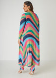 Swirl Print Mesh Duster