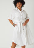 Linen Blend Shirtdress