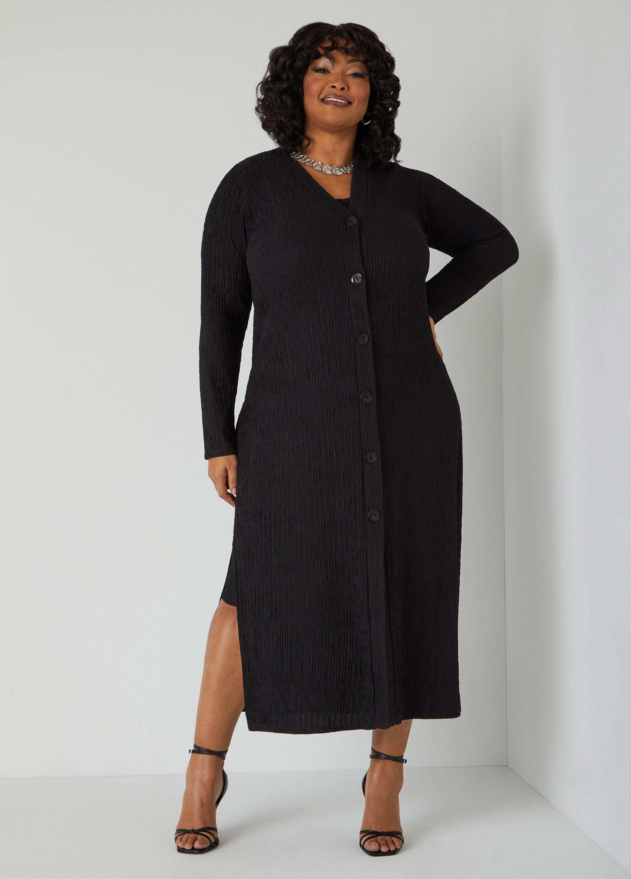 Plus Size Duster Plus Size Sexy Casual Knit Two Piece Matching Set