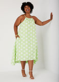 Polka Dot Midi Hi Low Dress