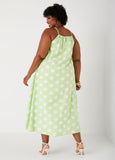 Polka Dot Midi Hi Low Dress