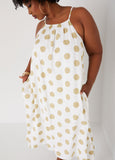 Polka Dot Hi Low Midi Dress