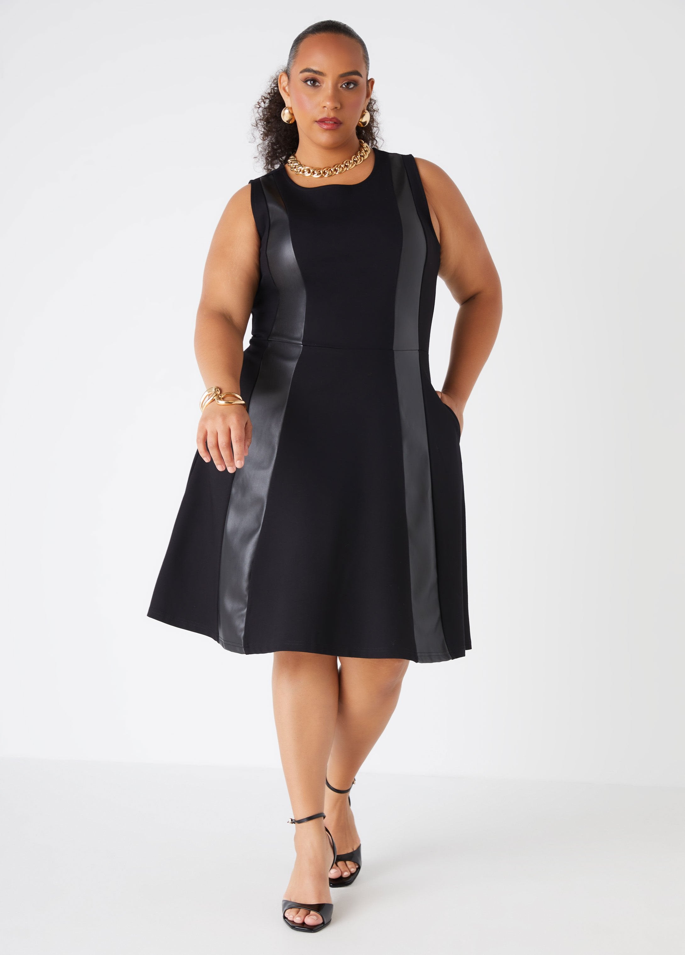 Plus Size Vegan Leather Dress Plus Size Knit Dress Plus Size Dresses