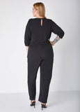 Studded Faux Wrap Jumpsuit