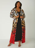 Plus Size Knit Duster Plus Size Leopard Duster Plus Size Set