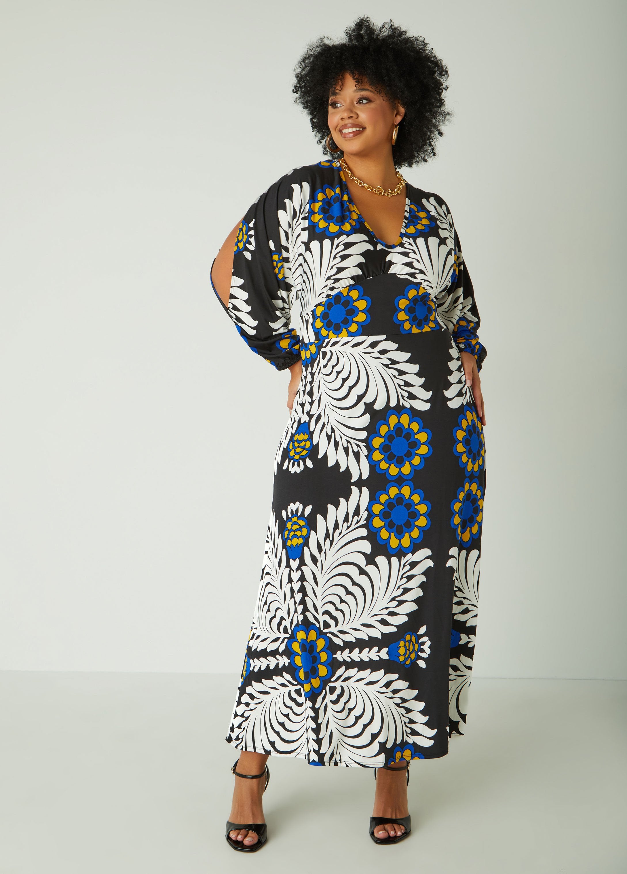 Plus Size Floral Maxi Dress Plus Size Knit Dress Plus Size Dresses