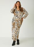 Plus Size leopard maxi dress plus size wrap dress plus size fashion