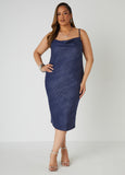 Plus Size Slip Dress Sexy Plus Size Denim Dress Midi Dresses