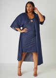 Plus Size Denim Duster Plus Size Two Piece Duster Dress Set