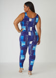 Denim Print Catsuit