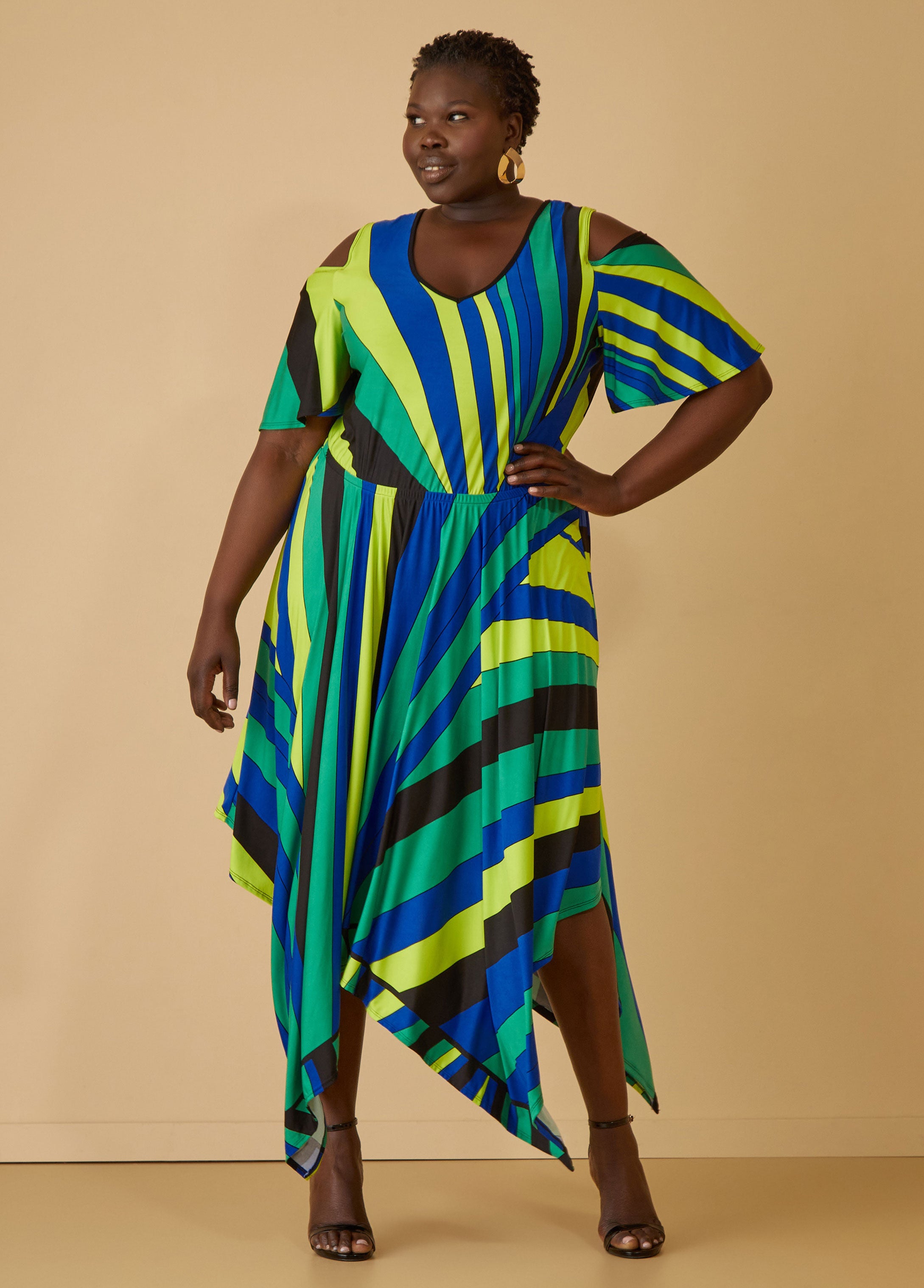 Plus Size striped maxi dress plus size spring dress plus size dress