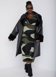 Distressed Camo Midaxi Skirt