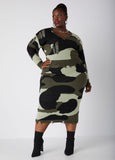 Plus Size Camo Midaxi Skirt Plus Size Midi Skirt Two Piece Set