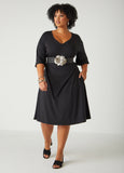 Tiered Jersey A Line Dress