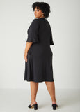 Tiered Jersey A Line Dress