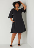 Plus Size Tiered Jersey A Line Dress