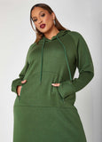Zip Detailed Hooded Maxi Dress