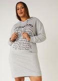 Plus Size Legendary Hoodie Dress Graphic T Shirt Dress