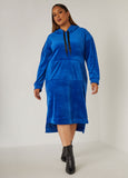 Plus Size Casual Dress Plus Size Y2K Fashion Velour Dress Plus Size Dress