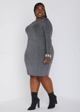 Lurex™ Bodycon Sweater Dress