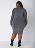 Lurex™ Bodycon Sweater Dress