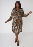 Plus Size Animal Print Maxi Dress Plus Size Shirt Dress Plus Size Dress