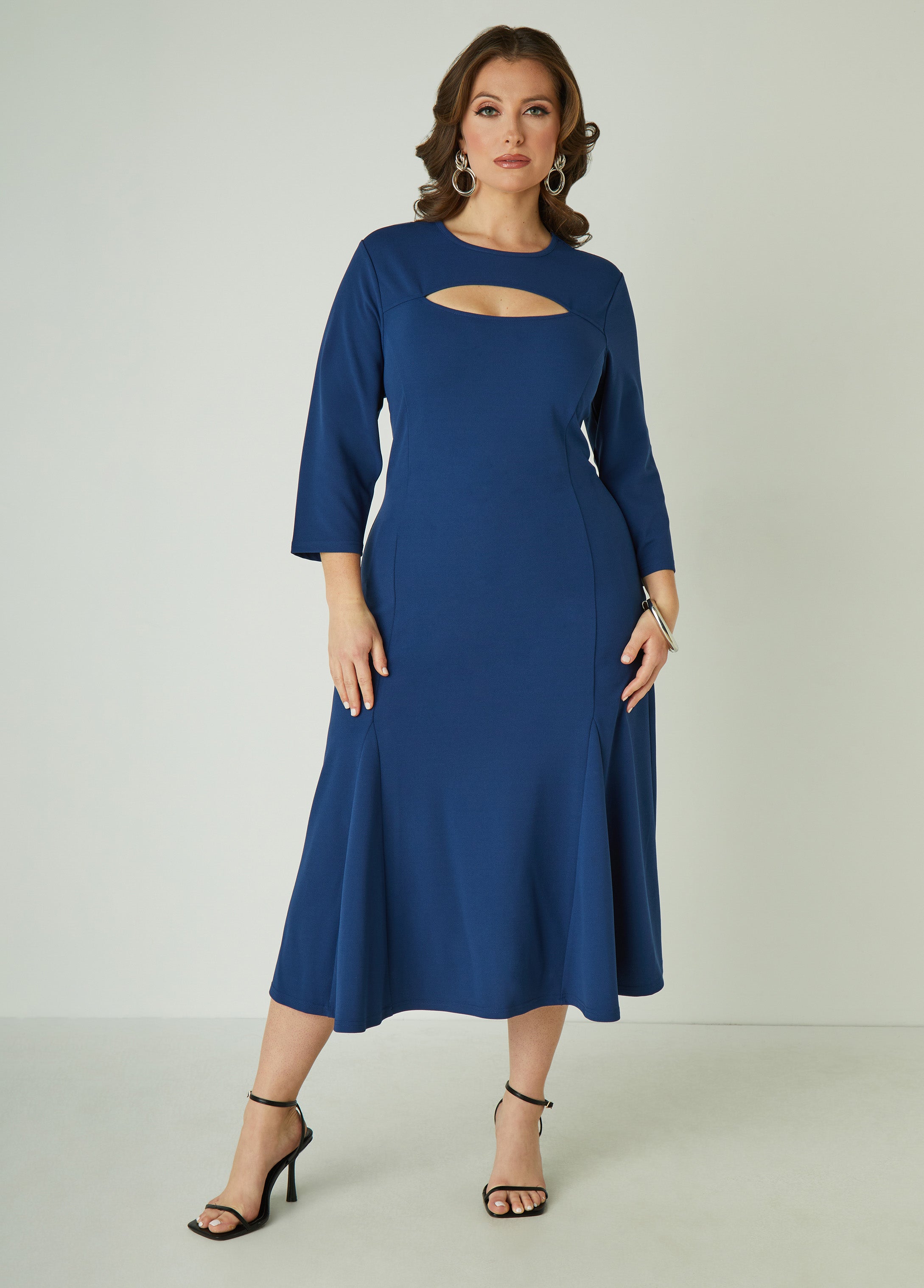 Plus Size Cutout Maxi Dress Plus Size A Line Midaxi Dress