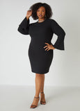 Bell Sleeved Sheath Dress