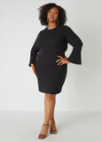 Plus Size sheath crepe dress plus size lbd dress plus size shift dress