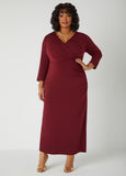 Plus Size wrap dress plus size maxi wrap dress knit dress