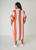 Hi Low Striped Shirtdress