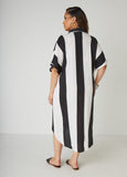 Striped Hi Low Shirtdress