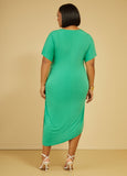 Ruched Asymmetric Dress