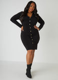 Plus Size knit shirtdress plus size dress casual shirt dress