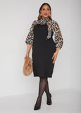 Plus Size Sheath Dress Plus Size Work Dress Plus Size Leopard Dress